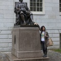 315-0605 Posing with Statue of John Harvard.jpg